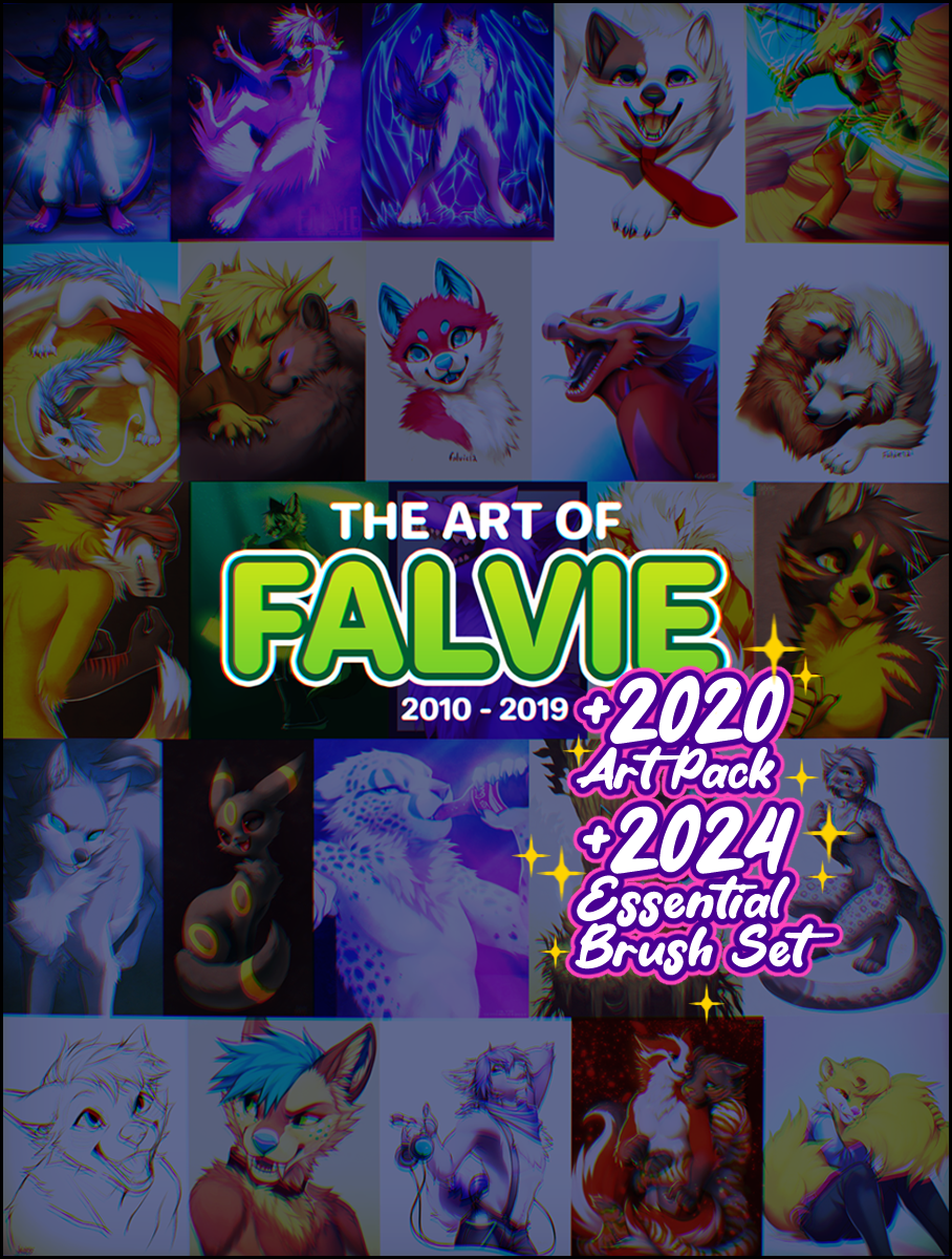 The Art of Falvie (2010-2020) + 2024 CLIP Studio Essential Brush Set