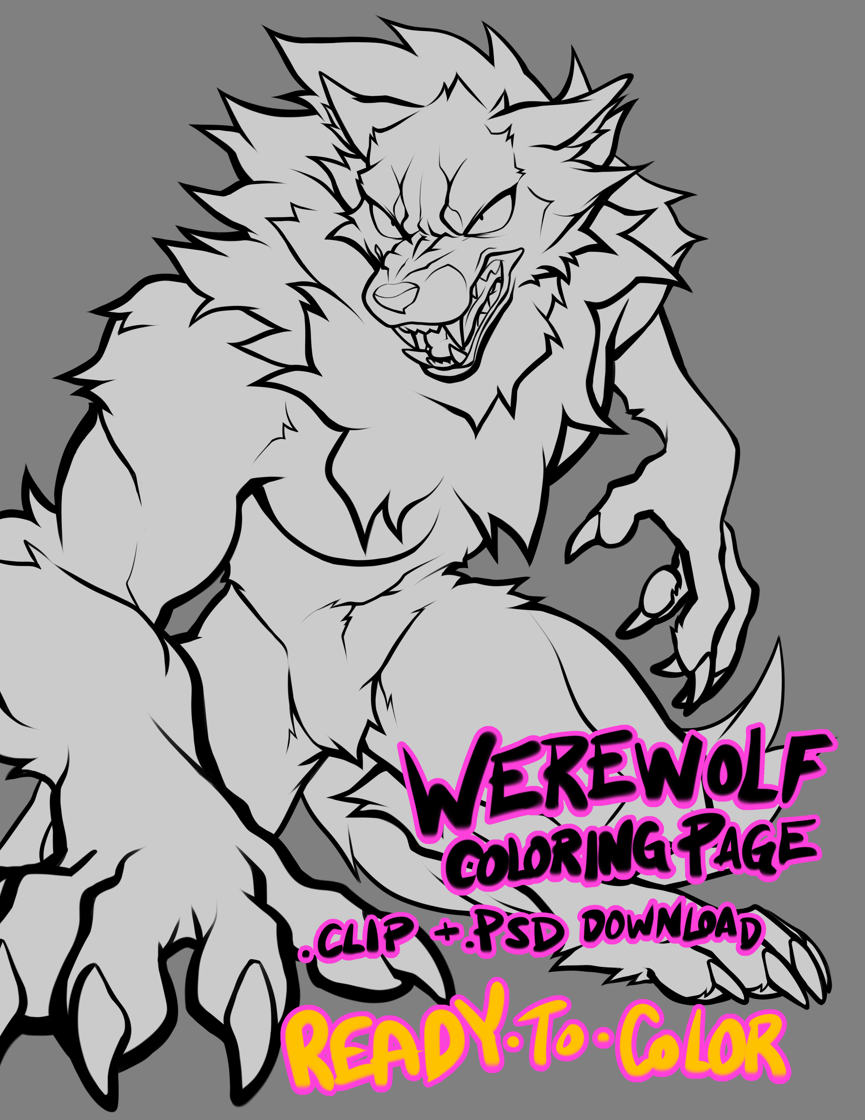 Werewolf Coloring Page